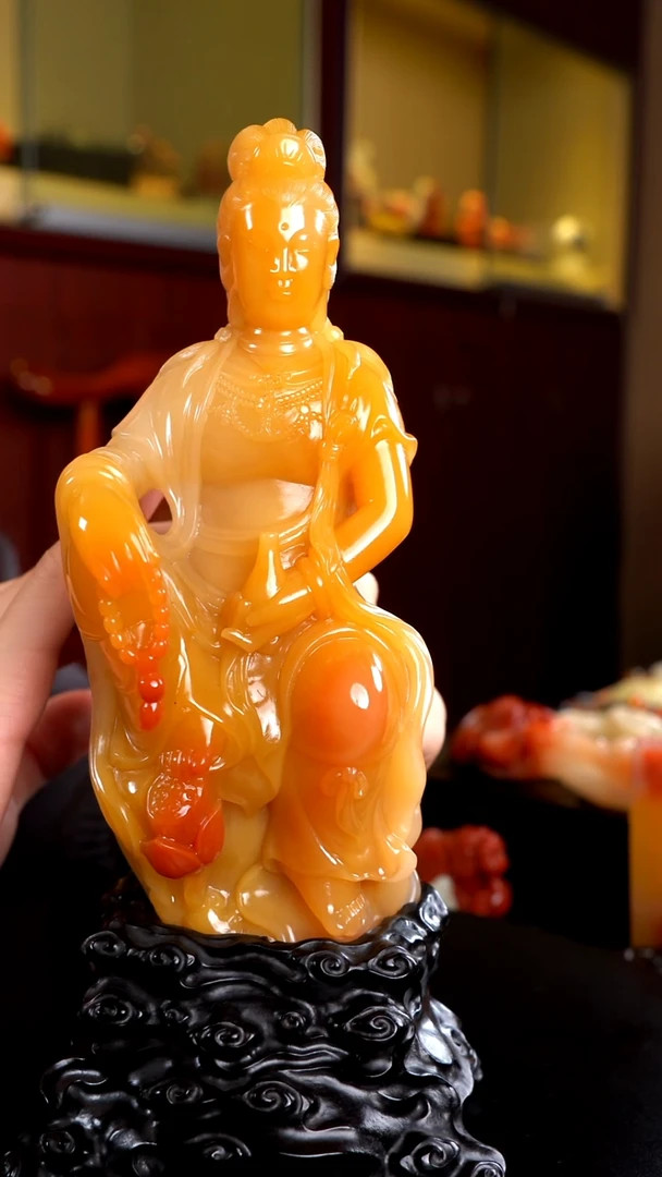 寿山石幸****柿寿山石摆件
