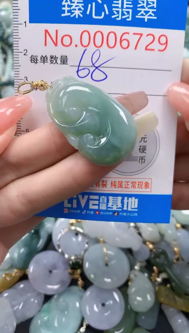 翡翠未镶嵌颈饰6729