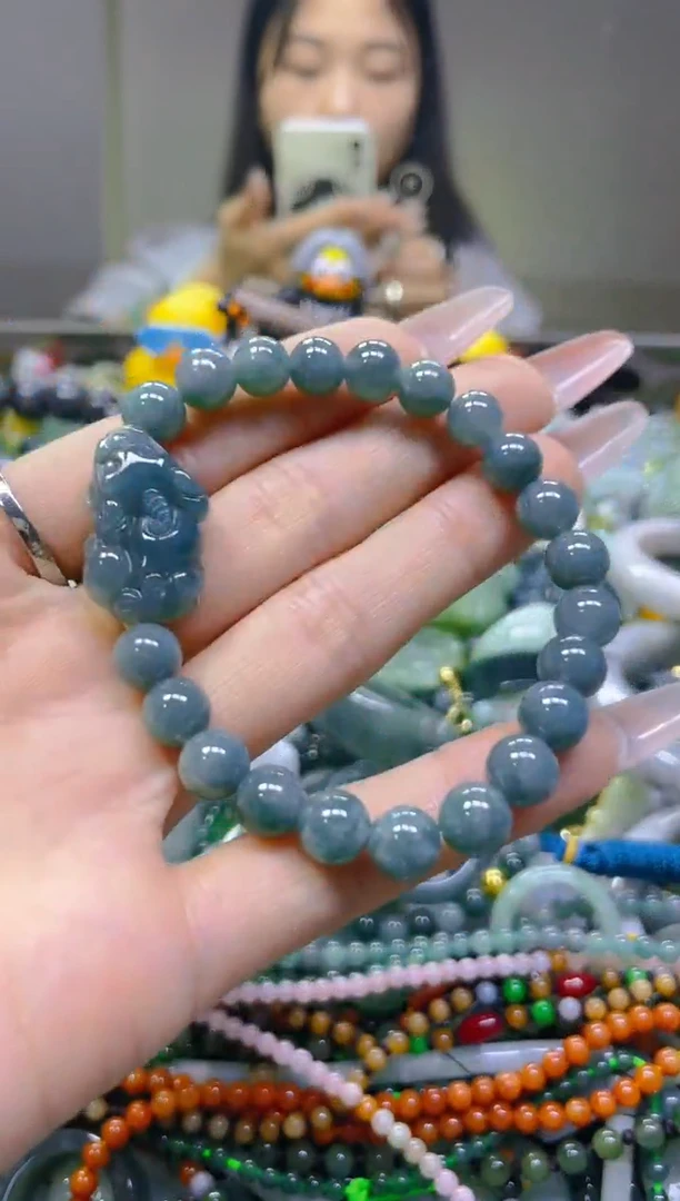 翡翠未镶嵌颈饰7MM/R/翡翠A货一图一物