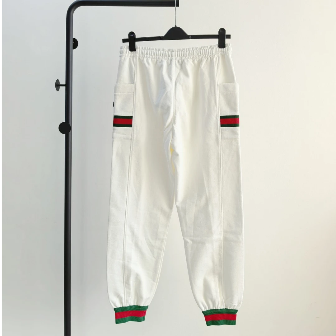 全新未使用 GUCCI/古驰 休闲时尚运动裤白色休闲裤