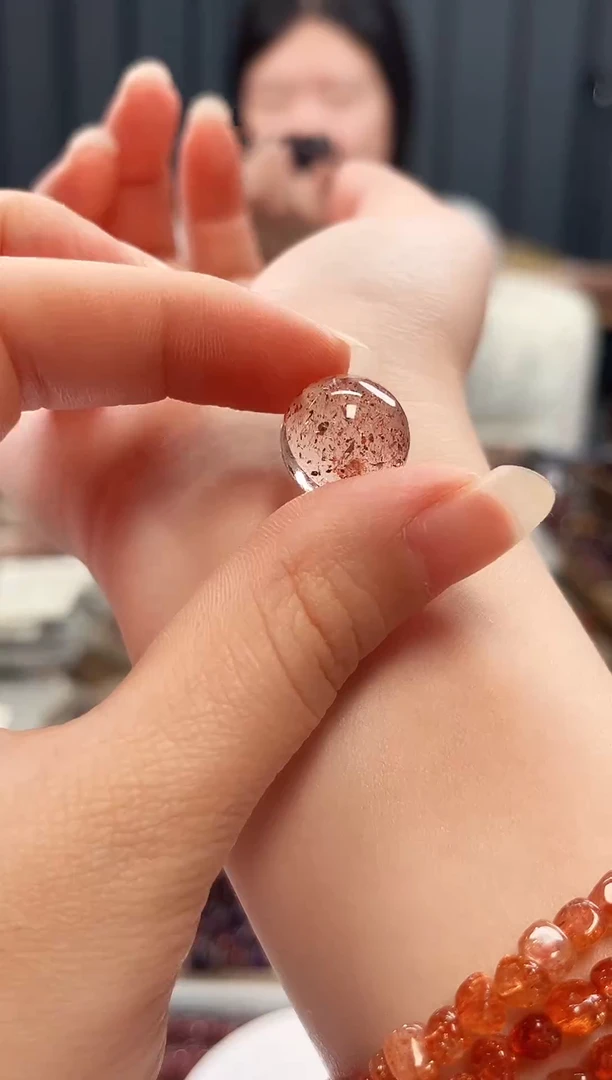 未镶嵌手串水晶超七单珠14.7mm【多样性发一】