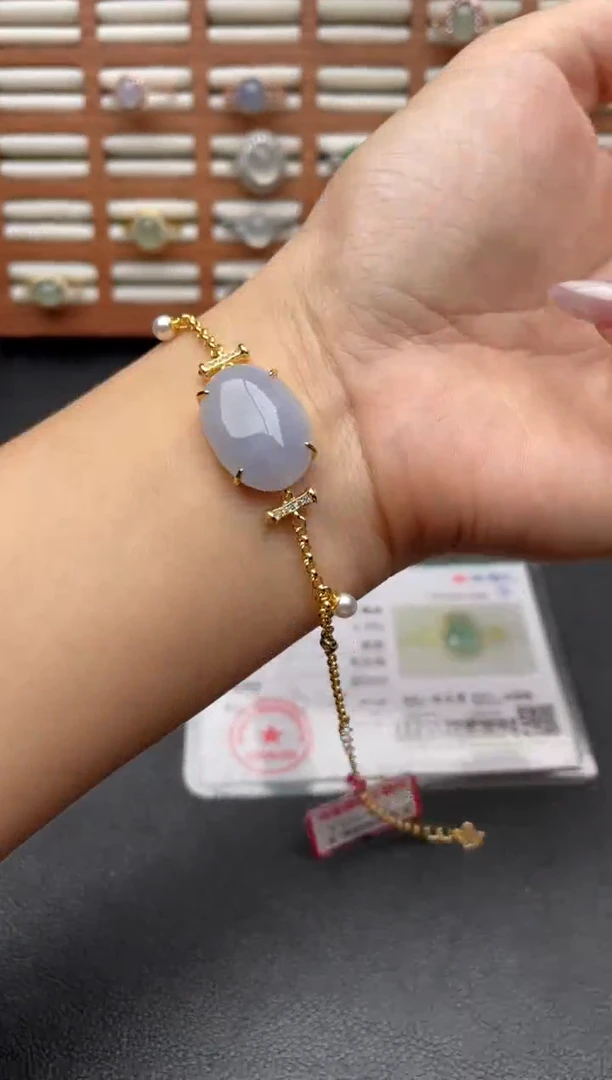 翡翠银S925镶嵌颈饰一物一证一礼盒