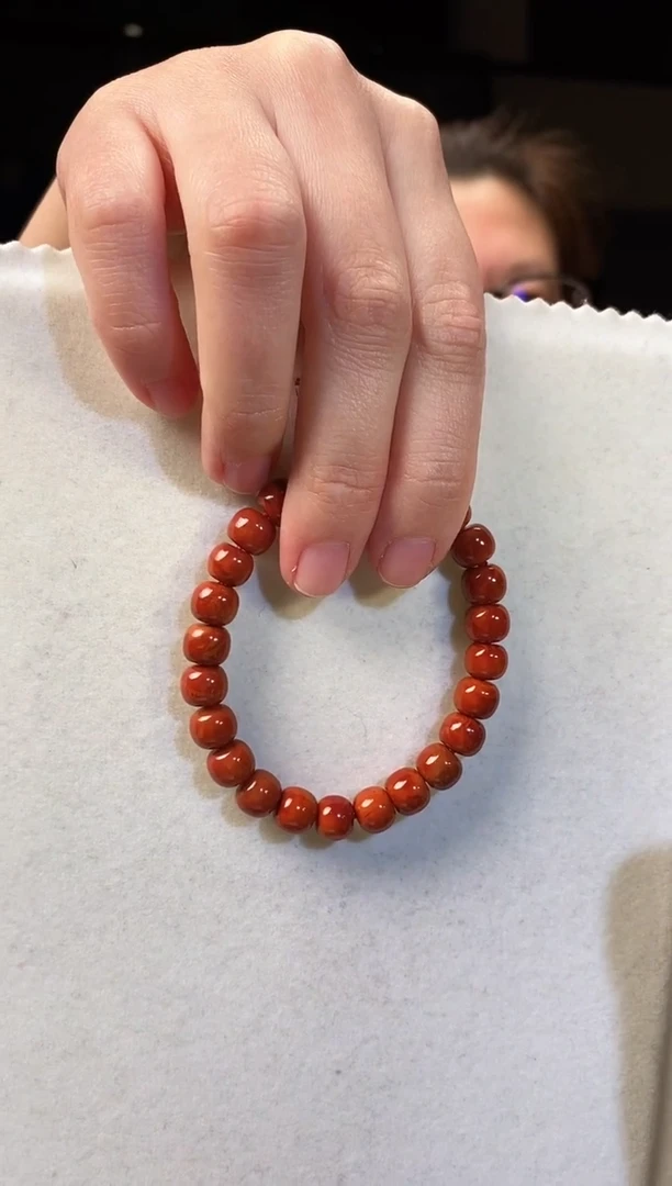 未镶嵌手串南红玛瑙七**姐川料南红双色素圈 8.4MM 毕业