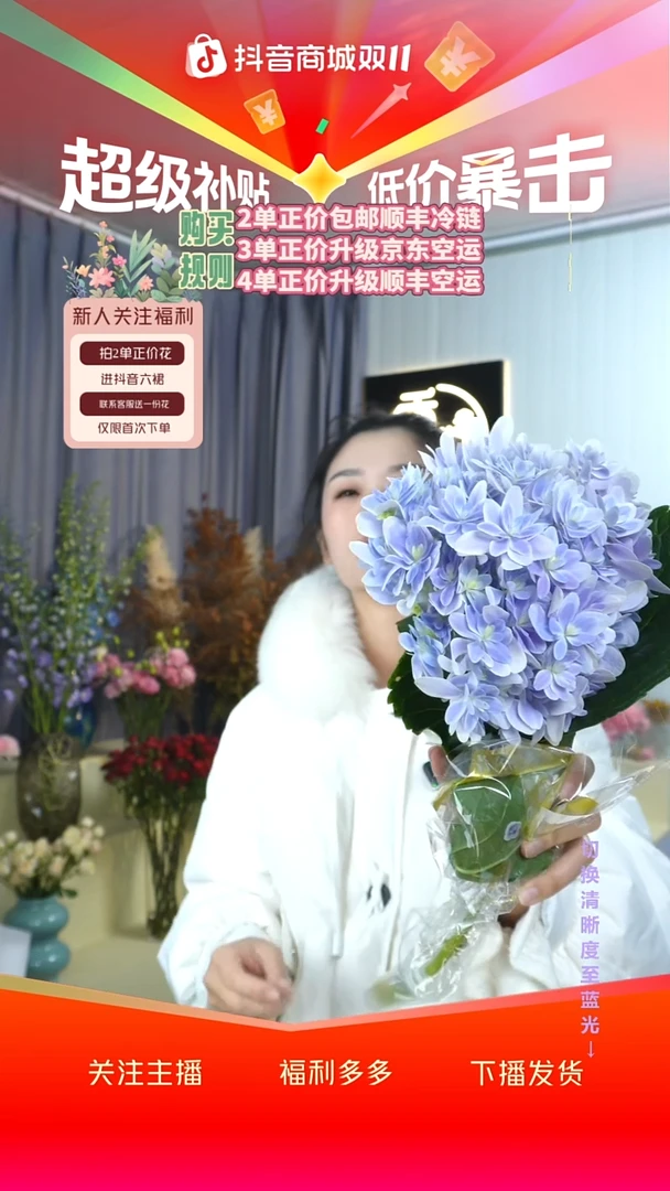 完全开放加购6号绣球 有色差介意勿拍