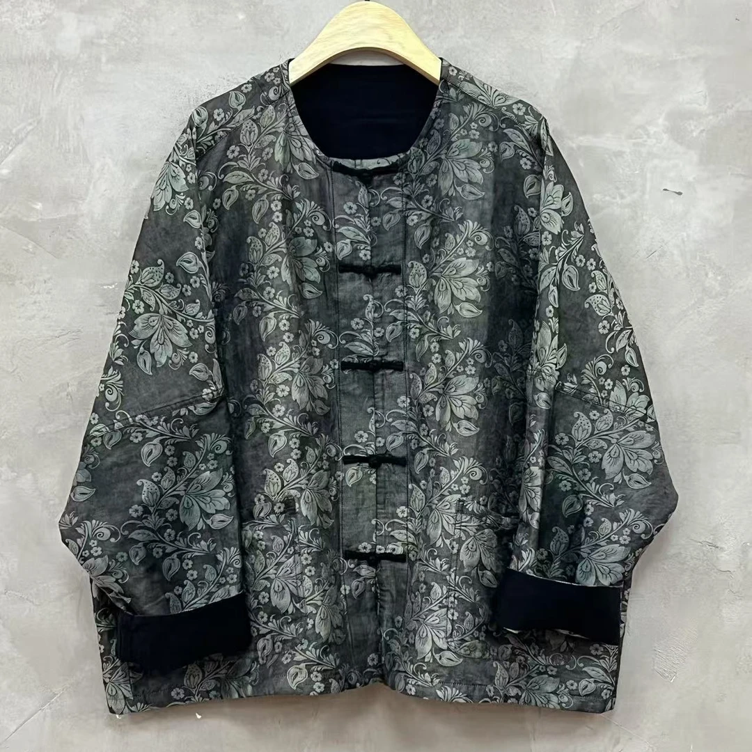 西子分享 3721 古蘭木  复古 提花 中国风【上衣】