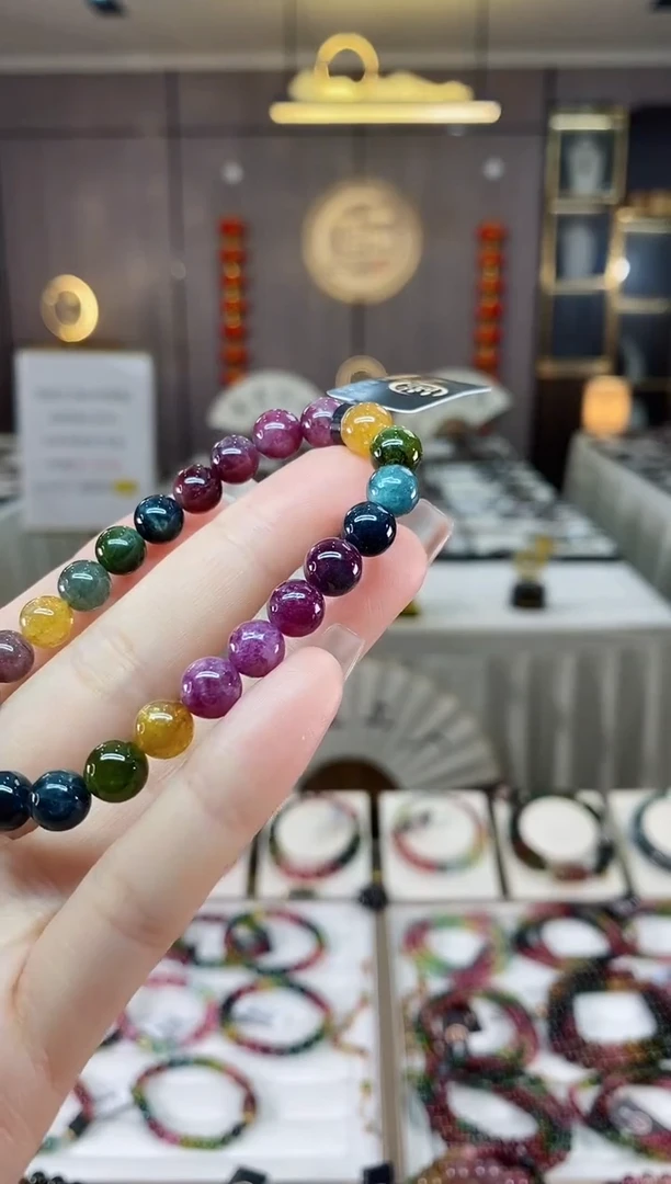 【闪购商品】碧玺单圈手串7mm+未镶嵌一物一证dan