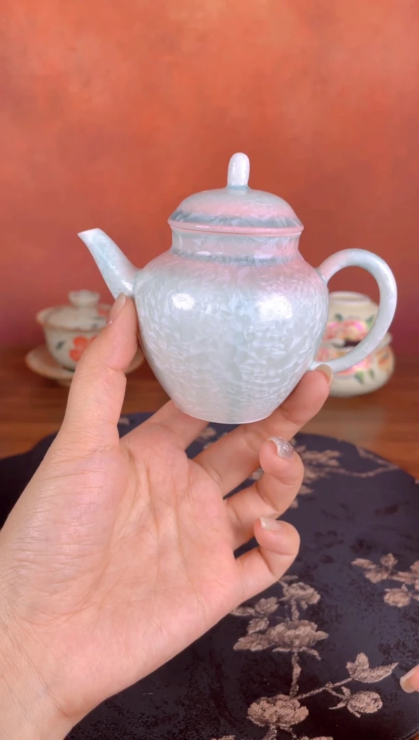 结晶美人肩茶壶