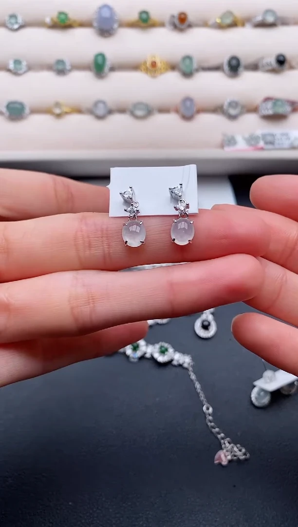 银S925镶嵌戒指翡翠怀*姐66666666+5