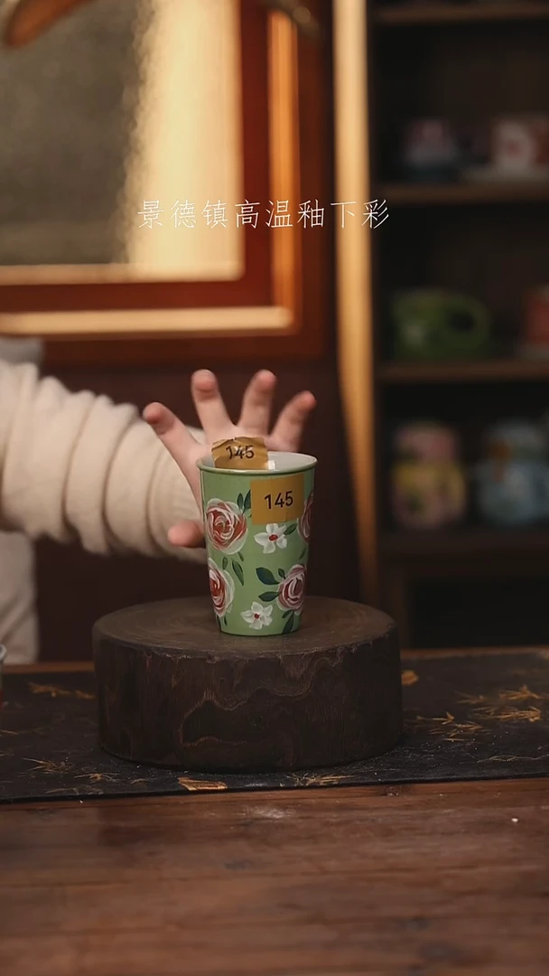 陶瓷景德镇高温釉下手绘陶瓷@L145@