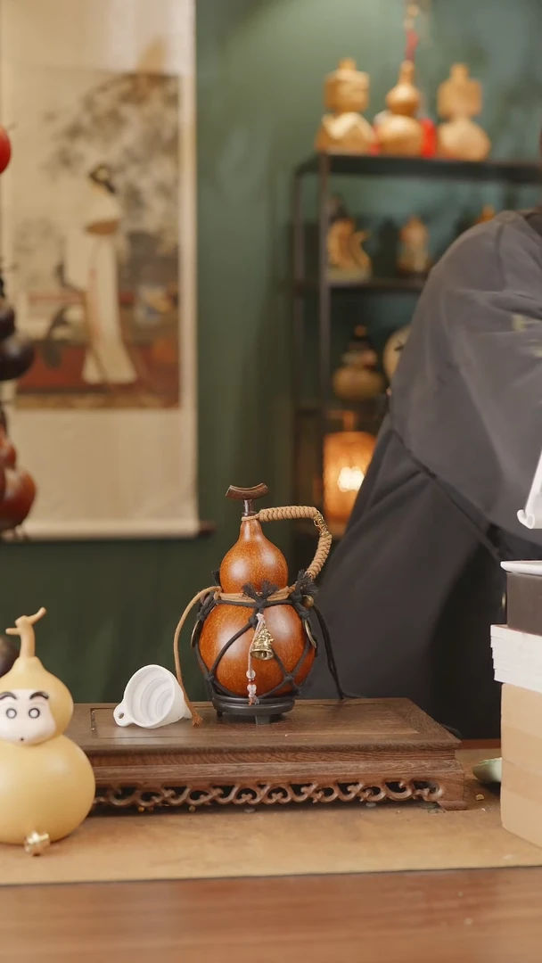 【闪购商品】189号精品天然大漆工艺防渗内胆酒葫芦~