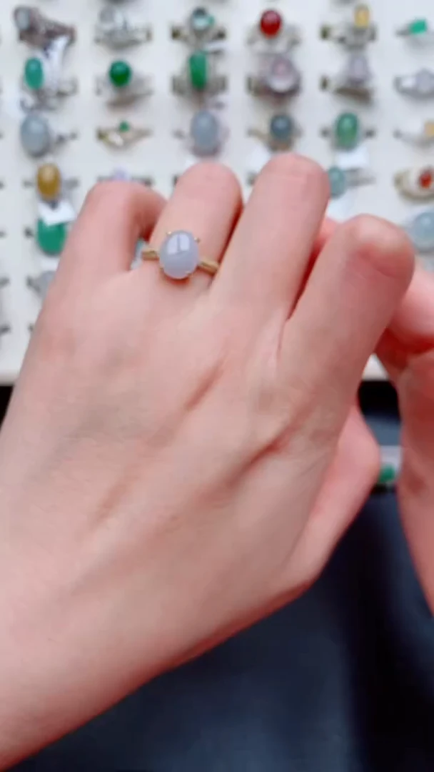 银S925镶嵌戒指翡翠...