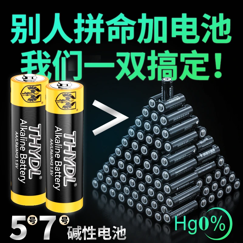 【大容量无汞】5号7号碱性电池小孩玩具空调电视遥控器智能锁燃气表