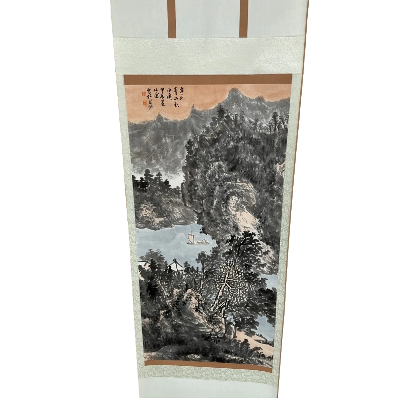 画吴贤军GH200173F卷轴亭外青山秋水远