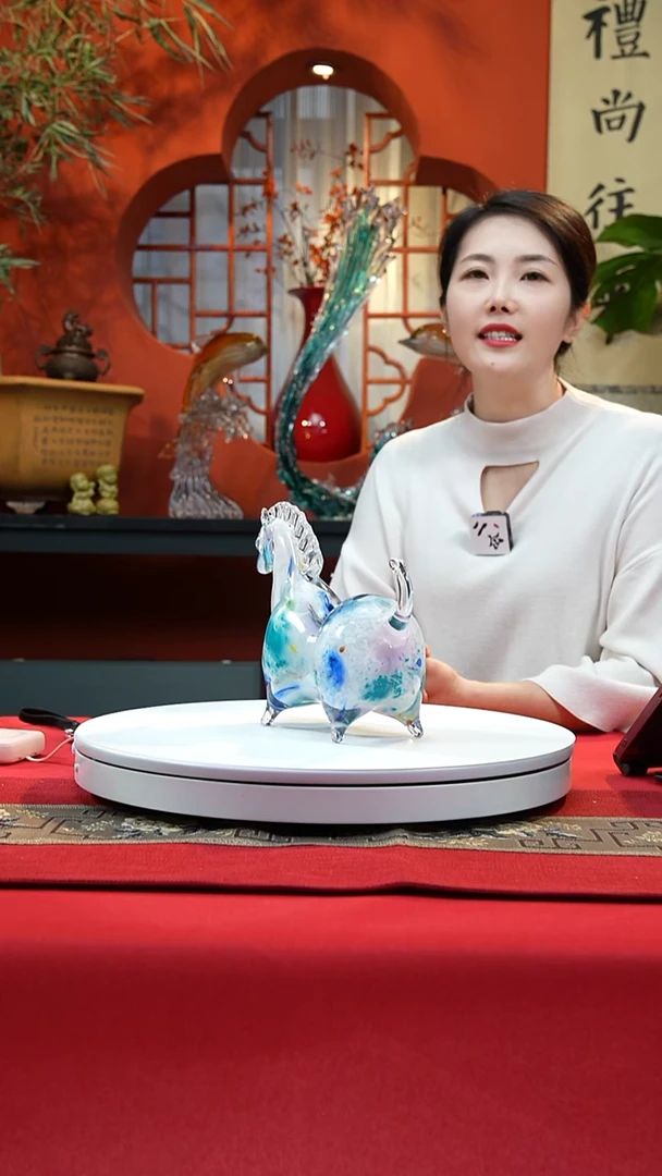 手工艺品琉璃唐马