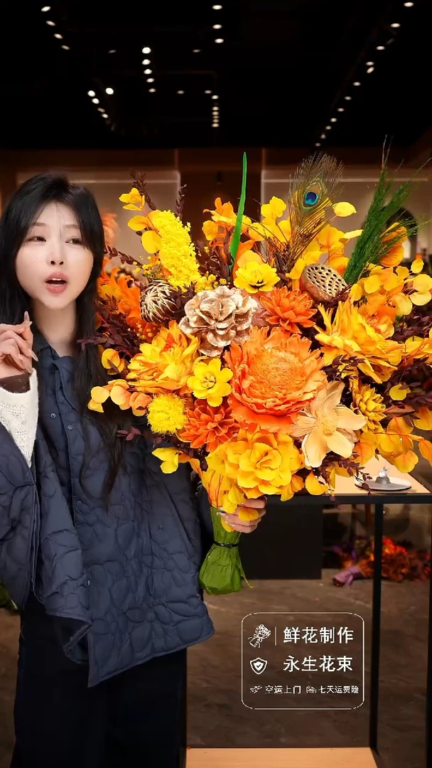 手工艺品琉璃手工花器花束空运包邮送货上门-以图片为准