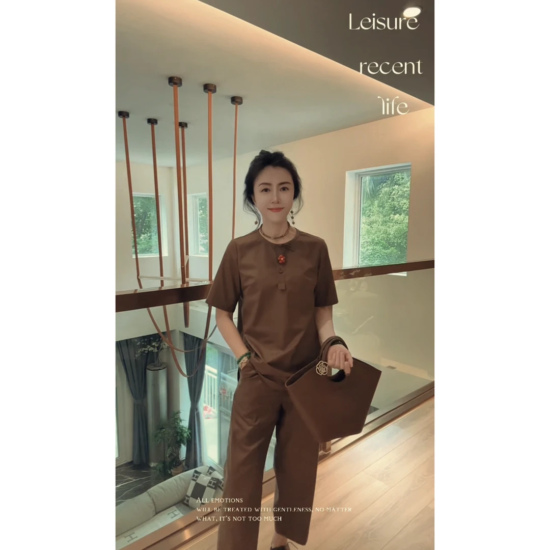 VV&AA 秋颜  春夏新款时尚气质小众设计感短袖衬衫 T737