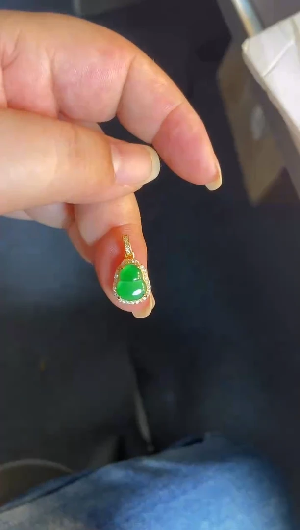 吊坠(不含链)银S925镶嵌翡翠1