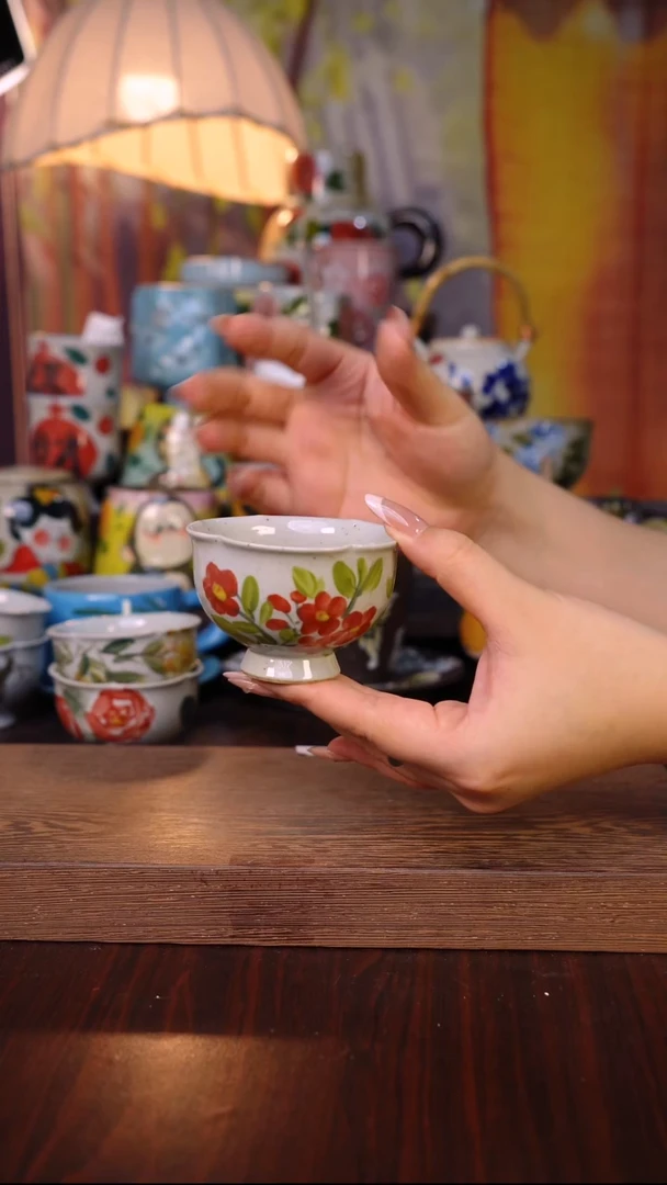 杯子陶泥垚手作 景德镇手工手绘陶瓷器物