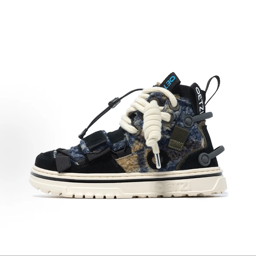 东仓-40208-O 牛反绒 丑萌休闲机能风高帮 时尚板鞋