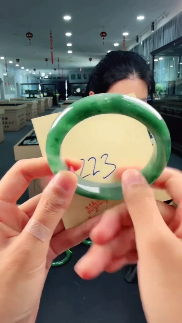 未镶嵌手镯石英质玉（非洲翠）天然非洲翠手镯未镶嵌223