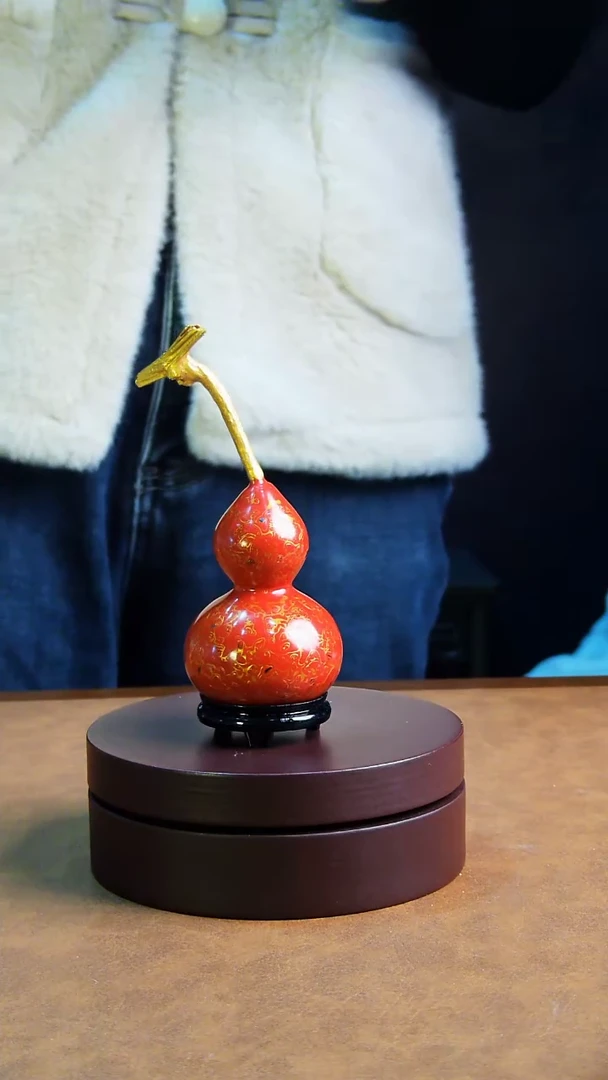 【闪购商品】25直播一物一图大漆酒葫芦送底座送挂绳