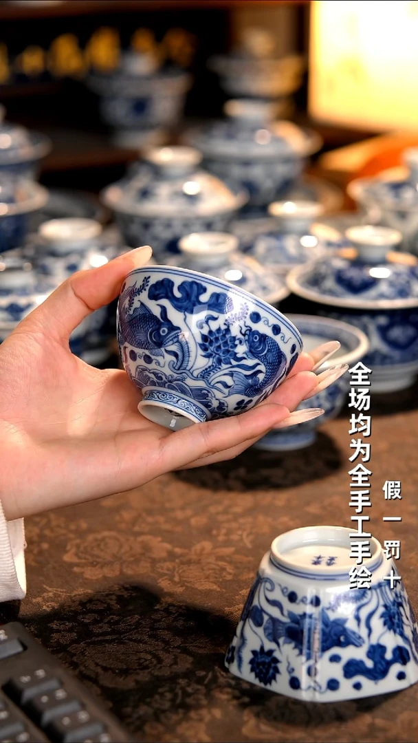 景德镇纯手工柴窑茶具