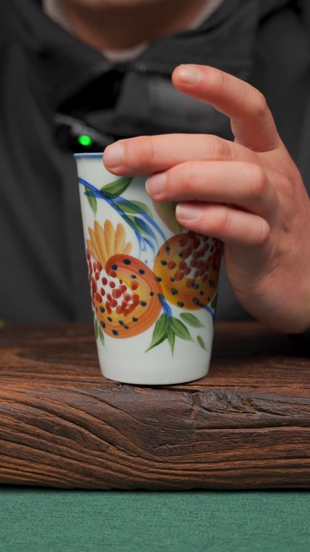 【闪购商品】瓷片107寻一缕瓷香杯釉下手工手绘瓷器