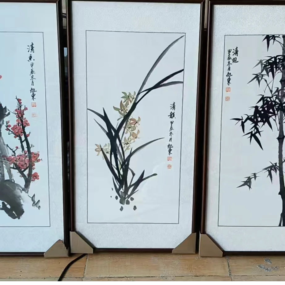 手绘国画客厅餐厅挂画