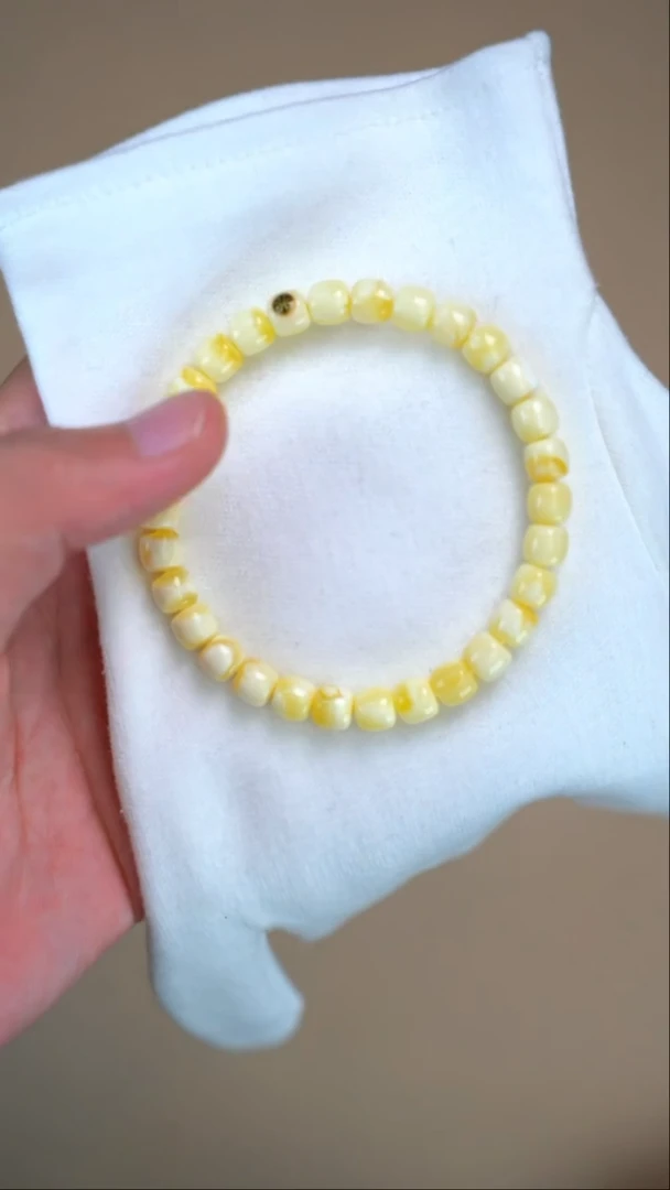 手链琥珀未镶嵌3057/7mm黑金手串