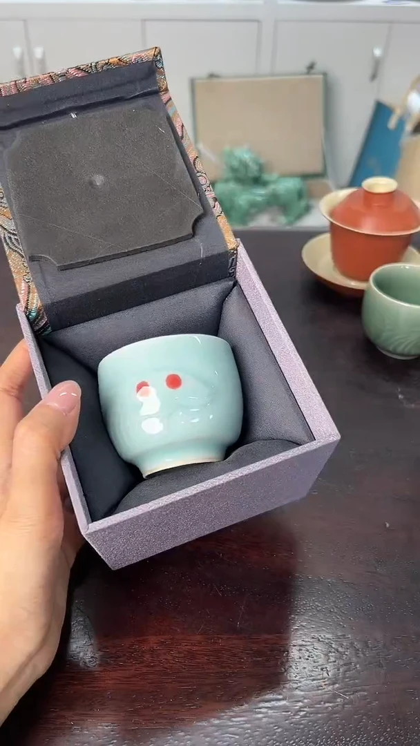 龙泉云间青瓷小米茶器