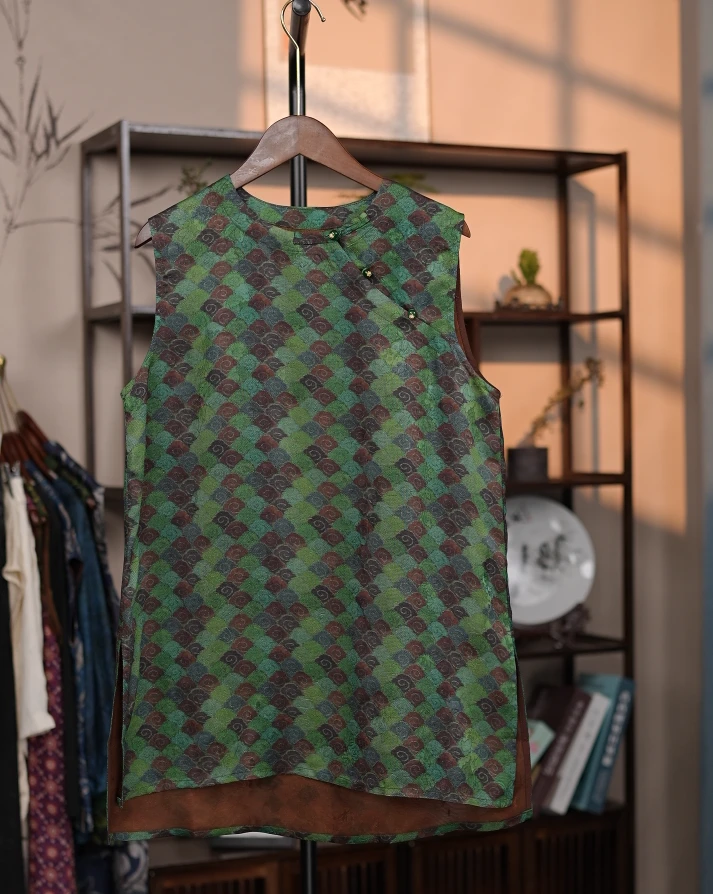 【奥黛-香云纱背心裙】满分桑蚕丝香云纱2025重磅夏季时尚背心裙