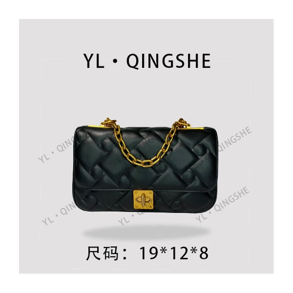 【依琳定制】女士潮流时尚经典气质手拎单肩包RA-3274-黑色