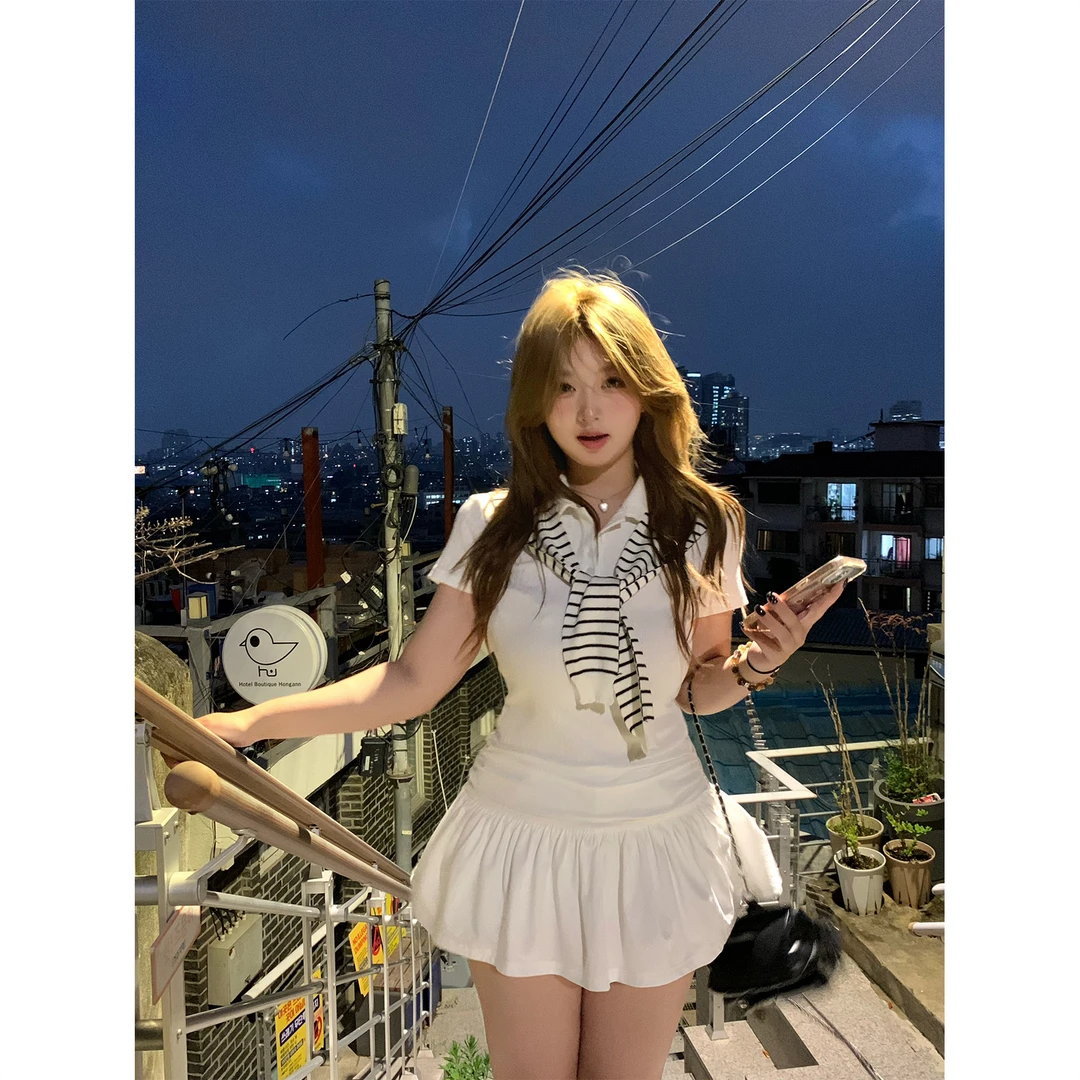 清仓 你的鱼 运动少女  YU252B0012 YU252Q0023韩系微胖mm连衣裙