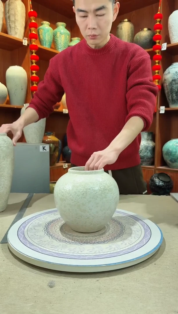 【闪购商品】瓶陶瓷花瓶 无花 茶白小号