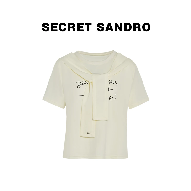 【学院T】【Secret Sandro】 鸥小柒 T恤 T55226060Q