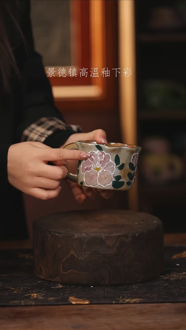 陶瓷景德镇高温釉下手绘陶瓷@L702@