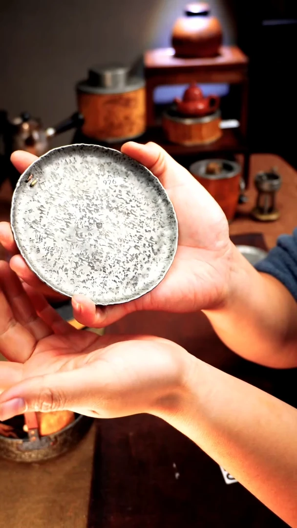 0704开播福利纯锡壶承茶盘杯垫直径12