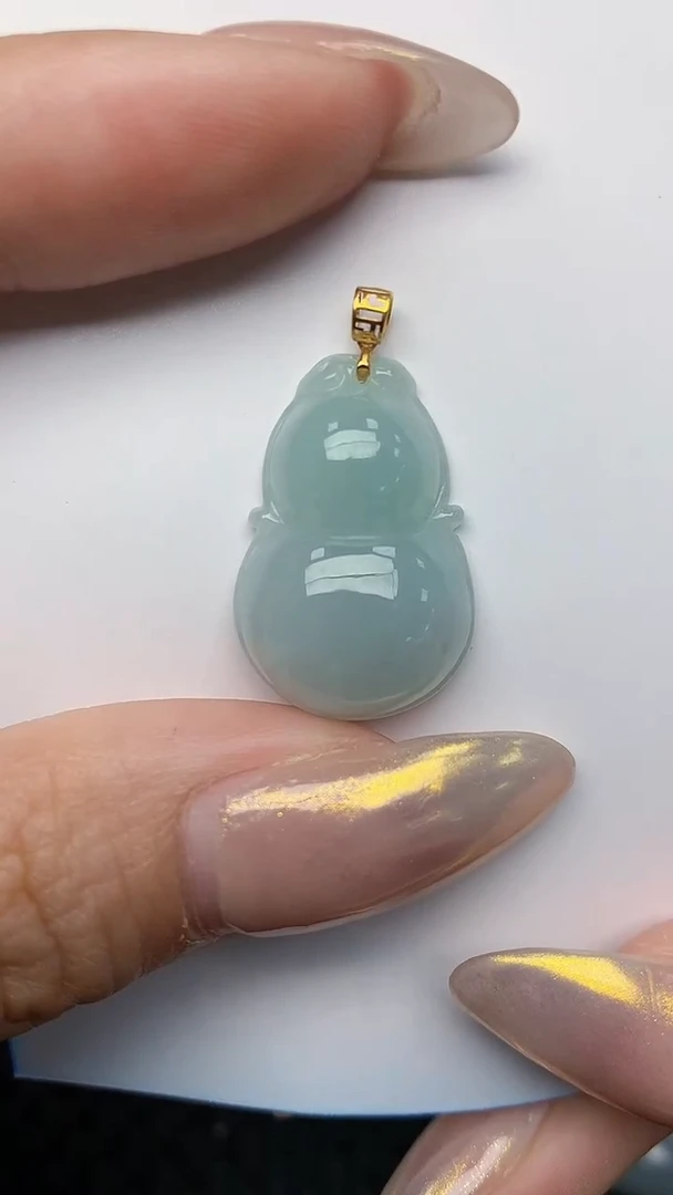 【闪购商品】翡翠18K金镶嵌颈饰 天然翡翠A货