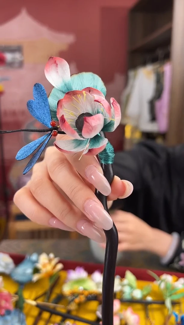 【闪购商品】刺绣非遗绒花缠花手工（抓夹 ）