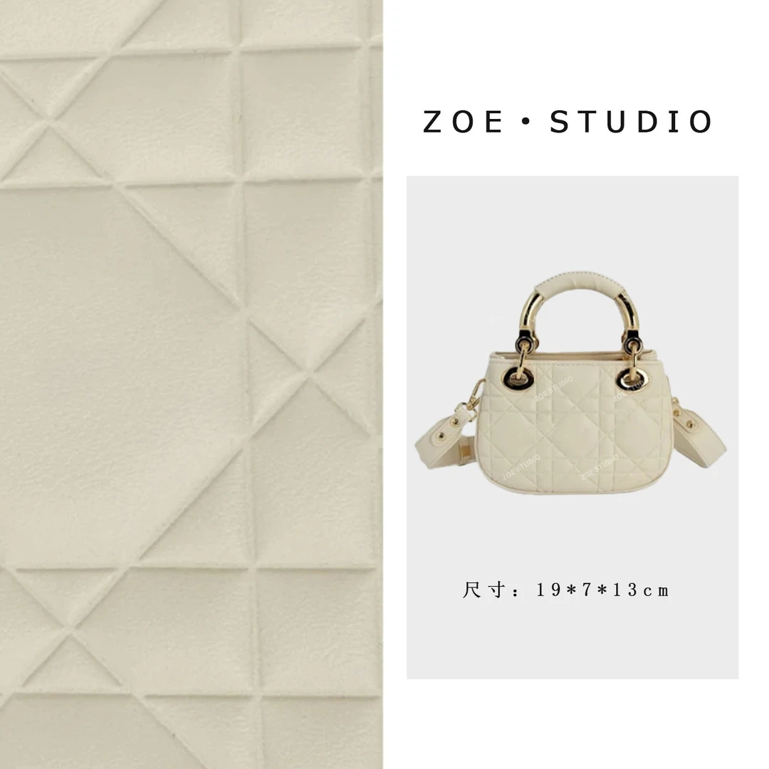 【佐伊甄选】GQ-2544-米白轻奢女士时尚百搭小众单肩挎包拼色