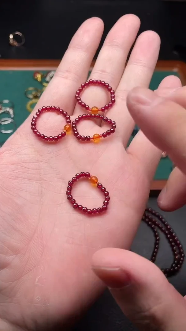 未镶嵌戒指石榴石多样性发货拍一发一