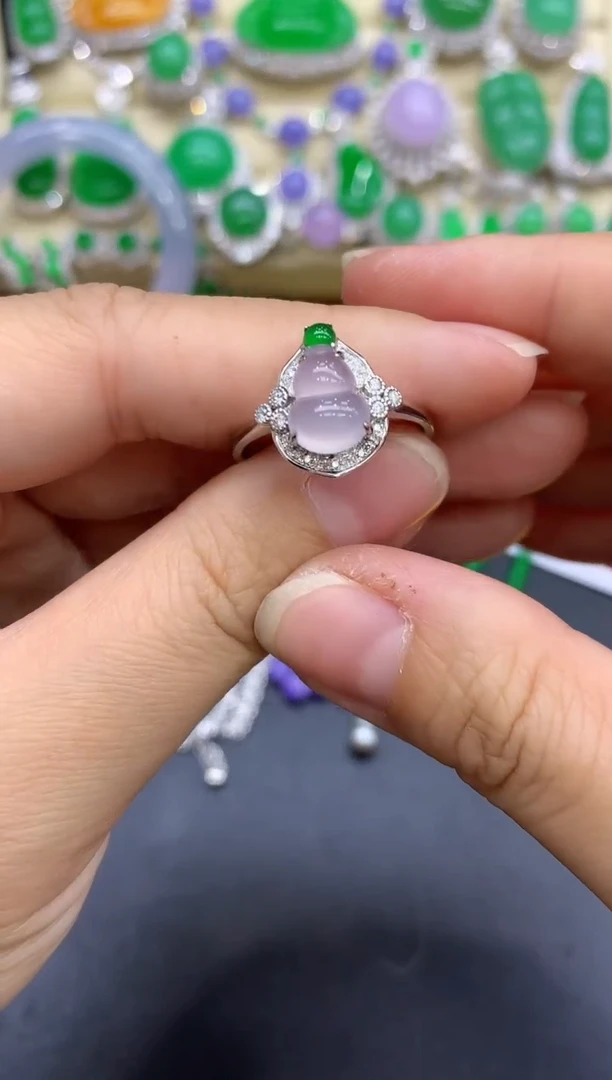 18K金镶嵌戒指翡翠403-中国好珍宝