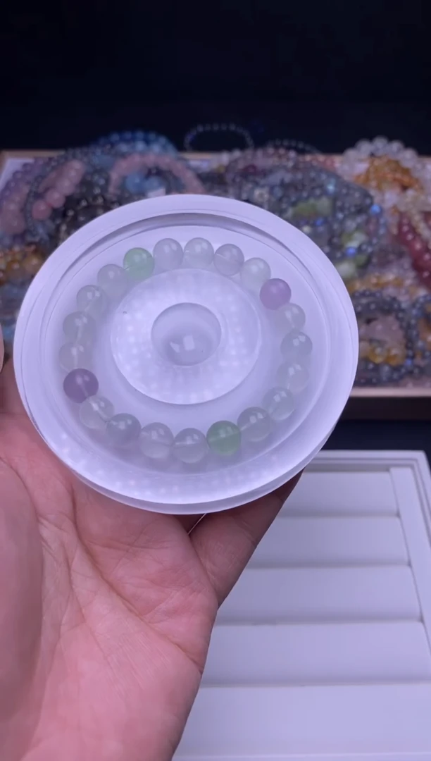 水晶手串未镶嵌9mm萤石