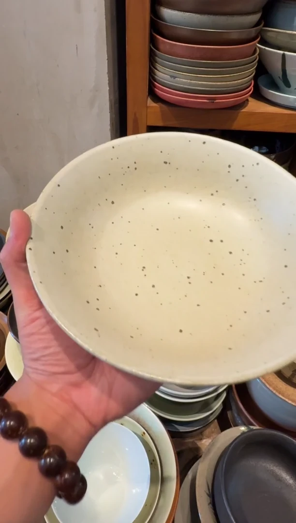 瓷片498陶泥麻点锅盘菜盘