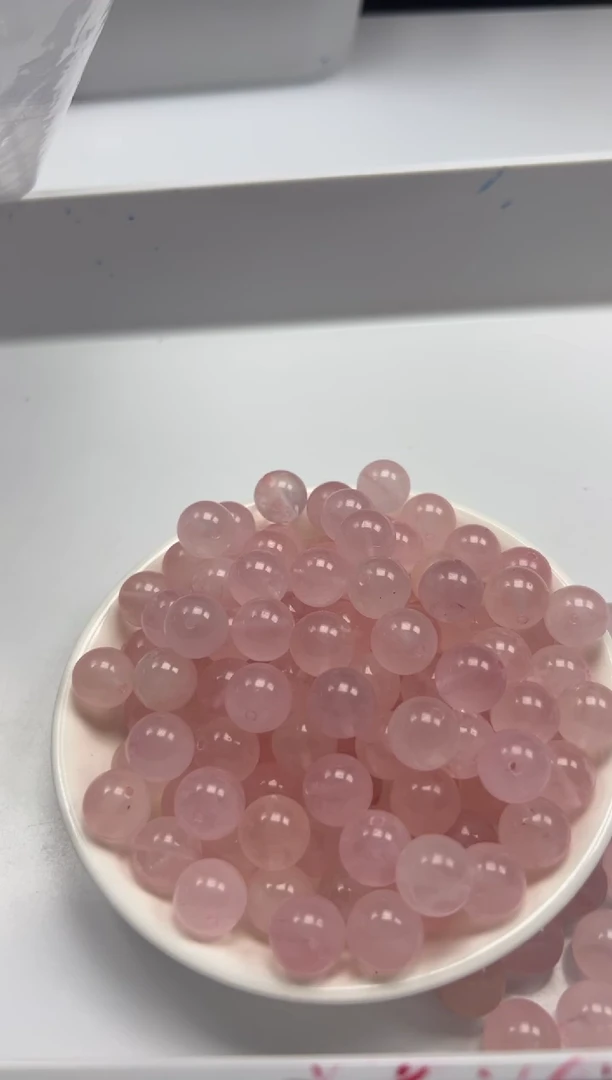 未镶嵌颈饰水晶w931粉水晶12mm*20颗