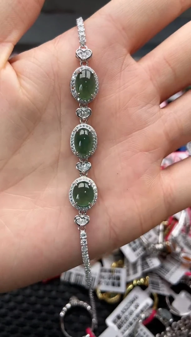 【闪购商品】翡翠戒指银S925镶嵌2222222    8