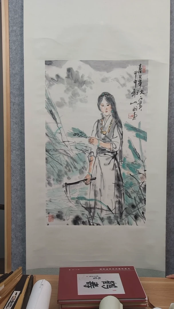 书法吴老师 人物画  3平尺 立轴