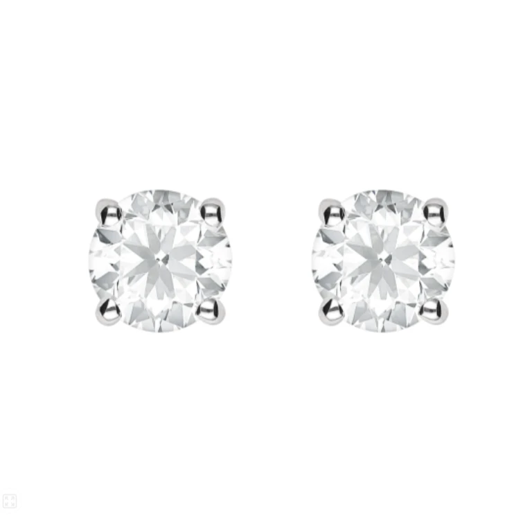 99新 BVLGARI/宝格丽 宝格丽18k金18ct钻石耳钉2.32g