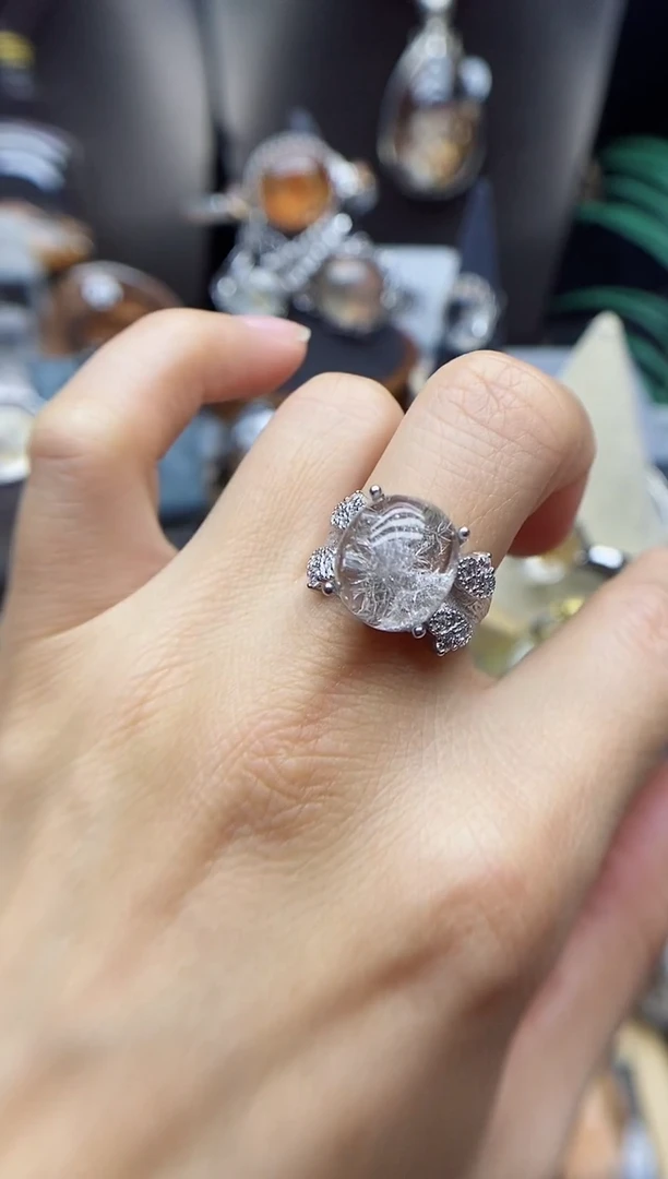 银S925镶嵌珠宝半成品水晶?****?定制定制