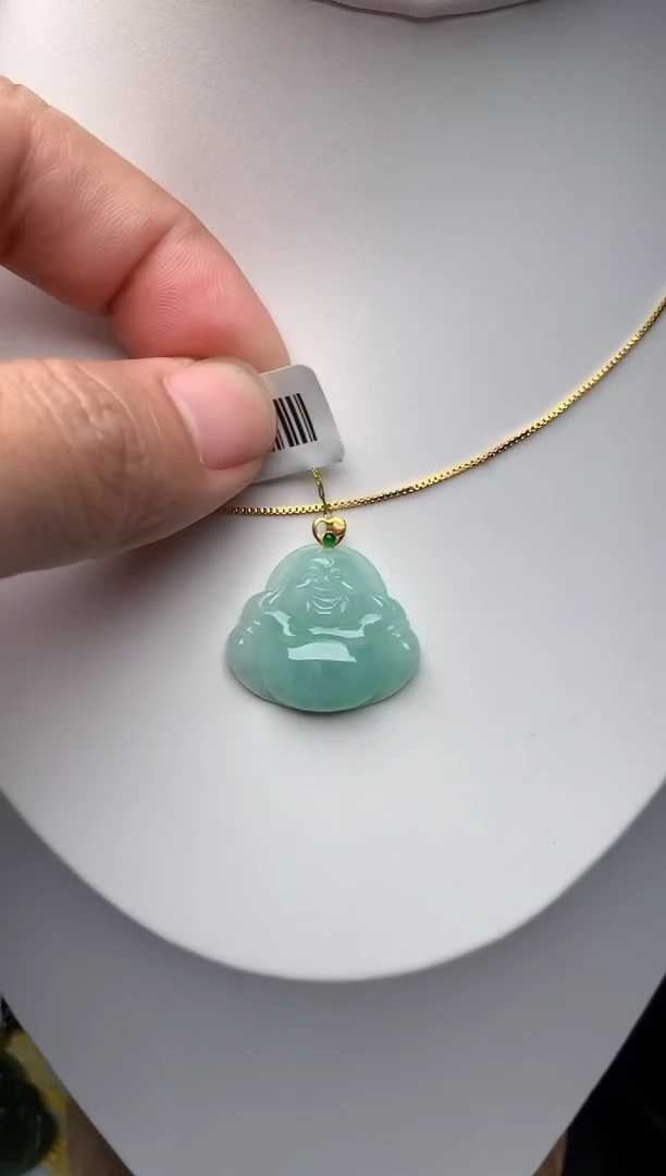 颈饰18K金镶嵌翡翠13